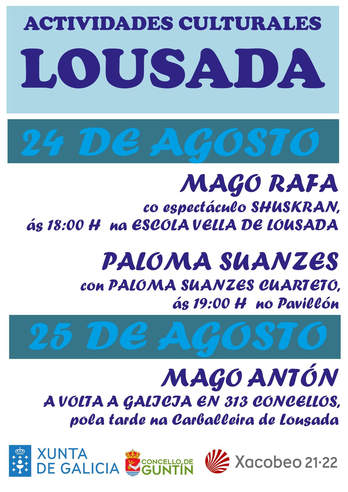 ACTIVIDADES CULTURAIS EN LOUSADA